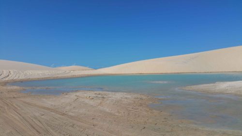Lagune entre des dunes à Jericoacoara