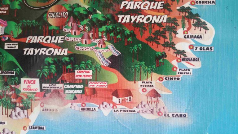 Carte du Parc Tayrona
